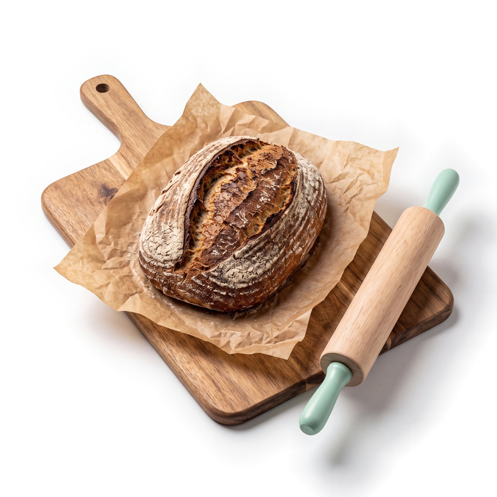 Taglio del pane fatto in casa